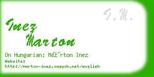 inez marton business card